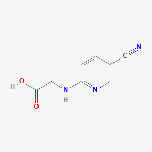 molecular formula C8H7N3O2 B3199747 2-[(5-Cyanopyridin-2-yl)amino]acetic acid CAS No. 1017051-97-6