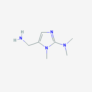 molecular formula C7H14N4 B3199755 5-(aminomethyl)-N,N,1-trimethyl-1H-imidazol-2-amine CAS No. 1017052-51-5