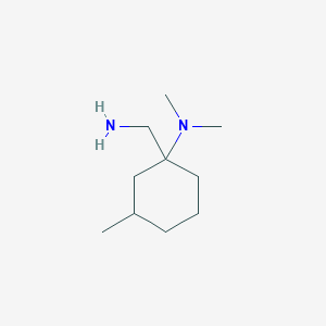 molecular formula C10H22N2 B3199757 1-(aminomethyl)-N,N,3-trimethylcyclohexan-1-amine CAS No. 1017057-31-6