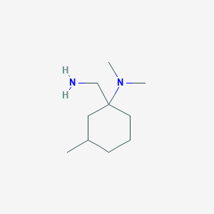 molecular formula C10H22N2 B3199757 1-(氨甲基)-N,N,3-三甲基环己烷-1-胺 CAS No. 1017057-31-6