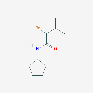 molecular formula C10H18BrNO B3199764 2-溴-N-环戊基-3-甲基丁酰胺 CAS No. 1017090-31-1