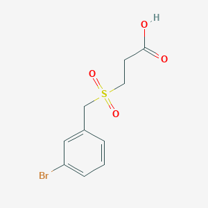 molecular formula C10H11BrO4S B3199770 3-[(3-Bromobenzyl)sulfonyl]propanoic acid CAS No. 1017090-62-8