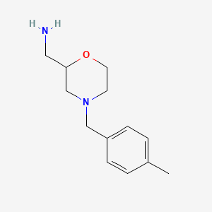 molecular formula C13H20N2O B3199777 {4-[(4-Methylphenyl)methyl]morpholin-2-yl}methanamine CAS No. 1017114-89-4