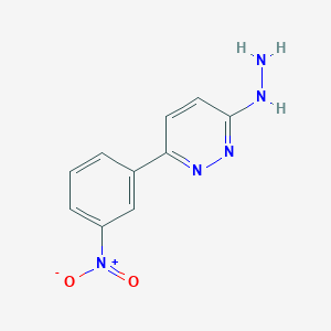 molecular formula C10H9N5O2 B3199781 3-Hydrazinyl-6-(3-nitrophenyl)pyridazine CAS No. 1017117-06-4