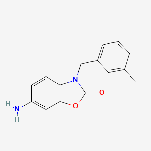 molecular formula C15H14N2O2 B3199794 6-Amino-3-[(3-methylphenyl)methyl]-2,3-dihydro-1,3-benzoxazol-2-one CAS No. 1017120-20-5