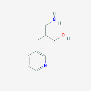 molecular formula C9H14N2O B3199795 3-Amino-2-[(pyridin-3-yl)methyl]propan-1-ol CAS No. 1017125-32-4