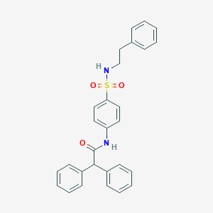 molecular formula C28H26N2O3S B319982 2,2-diphenyl-N-(4-{[(2-phenylethyl)amino]sulfonyl}phenyl)acetamide 