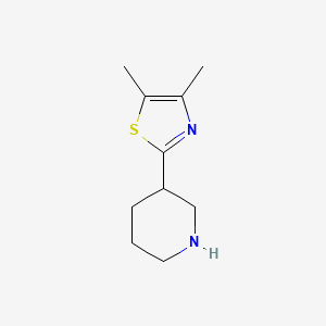molecular formula C10H16N2S B3199822 3-(Dimethyl-1,3-thiazol-2-yl)piperidine CAS No. 1017153-30-8