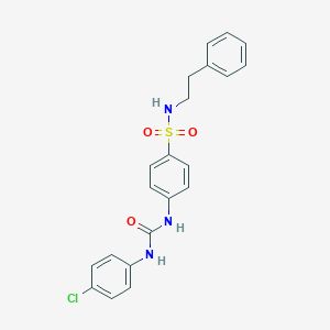 molecular formula C21H20ClN3O3S B319983 4-{[(4-chloroanilino)carbonyl]amino}-N-(2-phenylethyl)benzenesulfonamide 