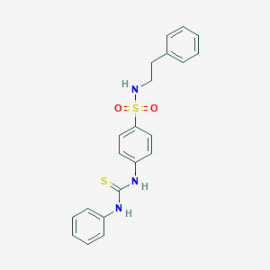 molecular formula C21H21N3O2S2 B319984 4-[(anilinocarbothioyl)amino]-N-(2-phenylethyl)benzenesulfonamide 