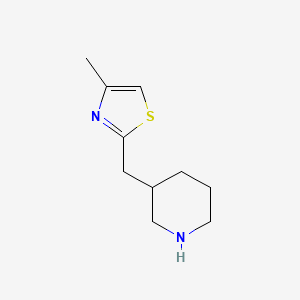molecular formula C10H16N2S B3199843 3-[(4-Methyl-1,3-thiazol-2-yl)methyl]piperidine CAS No. 1017164-21-4