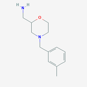 {4-[(3-Methylphenyl)methyl]morpholin-2-yl}methanamine