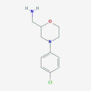 molecular formula C11H15ClN2O B3199851 [4-(4-Chlorophenyl)morpholin-2-yl]methanamine CAS No. 1017166-10-7