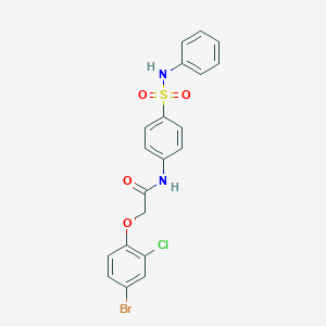 2-(4-bromo-2-chlorophenoxy)-N-[4-(phenylsulfamoyl)phenyl]acetamide