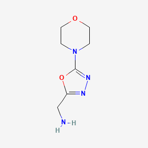 molecular formula C7H12N4O2 B3199888 [5-(Morpholin-4-yl)-1,3,4-oxadiazol-2-yl]methanamine CAS No. 1017179-95-1