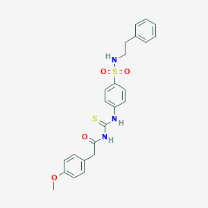 2-(4-methoxyphenyl)-N-({4-[(2-phenylethyl)sulfamoyl]phenyl}carbamothioyl)acetamide