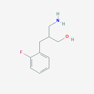 molecular formula C10H14FNO B3199931 3-氨基-2-[(2-氟苯基)甲基]丙醇 CAS No. 1017209-73-2