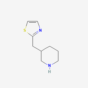 molecular formula C9H14N2S B3199945 3-[(1,3-Thiazol-2-yl)methyl]piperidine CAS No. 1017215-27-8