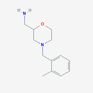 {4-[(2-Methylphenyl)methyl]morpholin-2-yl}methanamine