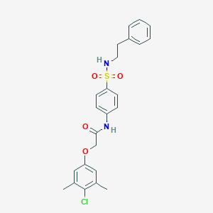 molecular formula C24H25ClN2O4S B319999 2-(4-chloro-3,5-dimethylphenoxy)-N-(4-{[(2-phenylethyl)amino]sulfonyl}phenyl)acetamide 