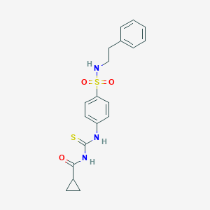 N-({4-[(2-phenylethyl)sulfamoyl]phenyl}carbamothioyl)cyclopropanecarboxamide