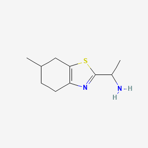 molecular formula C10H16N2S B3200029 1-(6-Methyl-4,5,6,7-tetrahydro-1,3-benzothiazol-2-yl)ethan-1-amine CAS No. 1017345-80-0