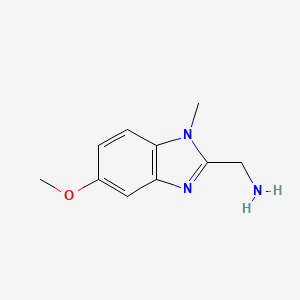 molecular formula C10H13N3O B3200037 (5-甲氧基-1-甲基-1H-1,3-苯并二唑-2-基)甲胺 CAS No. 1017357-82-2
