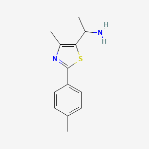 molecular formula C13H16N2S B3200058 1-[4-甲基-2-(4-甲基苯基)-1,3-噻唑-5-基]乙-1-胺 CAS No. 1017379-98-4