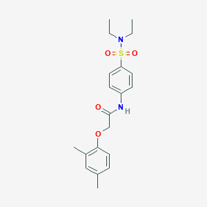 molecular formula C20H26N2O4S B320006 N-[4-(diethylsulfamoyl)phenyl]-2-(2,4-dimethylphenoxy)acetamide 