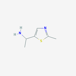 molecular formula C6H10N2S B3200065 1-(2-Methyl-1,3-thiazol-5-yl)ethan-1-amine CAS No. 1017386-12-7