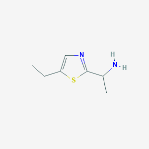 molecular formula C7H12N2S B3200096 1-(5-Ethyl-1,3-thiazol-2-yl)ethan-1-amine CAS No. 1017391-90-0