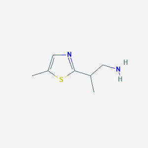 molecular formula C7H12N2S B3200097 2-(5-甲基-1,3-噻唑-2-基)丙胺 CAS No. 1017392-90-3