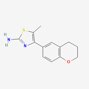 molecular formula C13H14N2OS B3200110 4-(3,4-dihydro-2H-1-benzopyran-6-yl)-5-methyl-1,3-thiazol-2-amine CAS No. 1017398-32-1
