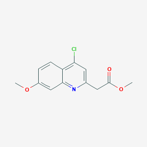 molecular formula C13H12ClNO3 B3200118 (4-Chloro-7-methoxy-quinolin-2-yl)-acetic acid methyl ester CAS No. 1017403-04-1