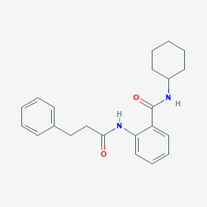 molecular formula C22H26N2O2 B320012 N-cyclohexyl-2-[(3-phenylpropanoyl)amino]benzamide 
