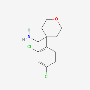 [4-(2,4-Dichlorophenyl)oxan-4-yl]methanamine