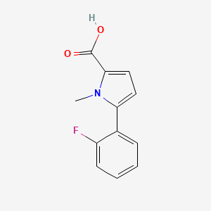 molecular formula C12H10FNO2 B3200129 5-(2-fluorophenyl)-1-methyl-1H-pyrrole-2-carboxylic acid CAS No. 1017414-92-4