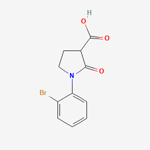 molecular formula C11H10BrNO3 B3200133 1-(2-Bromophenyl)-2-oxopyrrolidine-3-carboxylic acid CAS No. 1017417-29-6