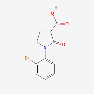 molecular formula C11H10BrNO3 B3200133 1-(2-溴苯基)-2-氧代吡咯烷-3-羧酸 CAS No. 1017417-29-6