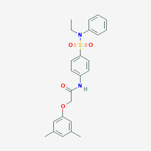 molecular formula C24H26N2O4S B320014 2-(3,5-dimethylphenoxy)-N-{4-[(ethylanilino)sulfonyl]phenyl}acetamide 