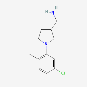 molecular formula C12H17ClN2 B3200154 [1-(5-Chloro-2-methylphenyl)pyrrolidin-3-yl]methanamine CAS No. 1017428-37-3