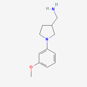 molecular formula C12H18N2O B3200157 [1-(3-Methoxyphenyl)pyrrolidin-3-yl]methanamine CAS No. 1017428-45-3