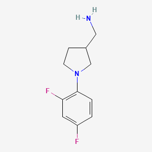 molecular formula C11H14F2N2 B3200162 (1-(2,4-Difluorophenyl)pyrrolidin-3-yl)methanamine CAS No. 1017428-61-3