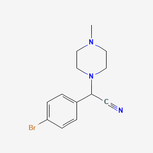molecular formula C13H16BrN3 B3200169 2-(4-Bromophenyl)-2-(4-methylpiperazin-1-yl)acetonitrile CAS No. 1017433-02-1