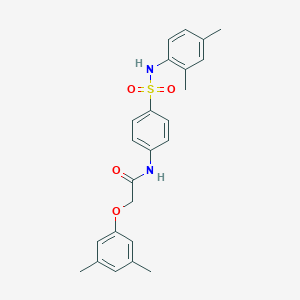 molecular formula C24H26N2O4S B320018 2-(3,5-dimethylphenoxy)-N-{4-[(2,4-dimethylphenyl)sulfamoyl]phenyl}acetamide 