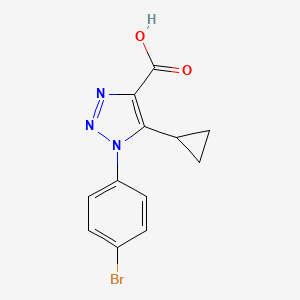 molecular formula C12H10BrN3O2 B3200190 1-(4-bromophenyl)-5-cyclopropyl-1H-1,2,3-triazole-4-carboxylic acid CAS No. 1017445-41-8