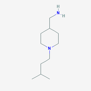 molecular formula C11H24N2 B3200197 [1-(3-Methylbutyl)piperidin-4-yl]methanamine CAS No. 1017452-47-9