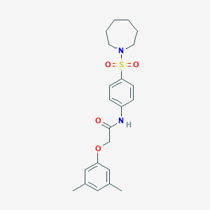 molecular formula C22H28N2O4S B320020 N-[4-(1-azepanylsulfonyl)phenyl]-2-(3,5-dimethylphenoxy)acetamide 