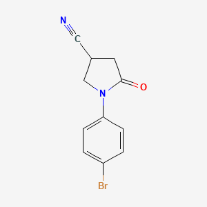 molecular formula C11H9BrN2O B3200203 1-(4-Bromophenyl)-5-oxopyrrolidine-3-carbonitrile CAS No. 1017458-55-7