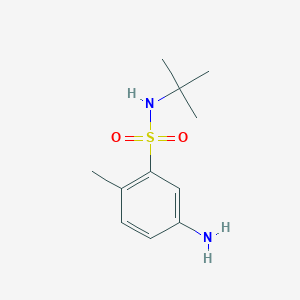 molecular formula C11H18N2O2S B3200210 5-amino-N-tert-butyl-2-methylbenzene-1-sulfonamide CAS No. 1017459-30-1
